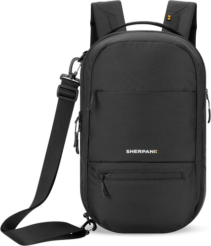 Camden Pro Convertible Backpack for Men Women, Travel Commuter Laptop Backpack & Shoulder Bag, RFID Carry On Personal Item, Expandable, Fits 15.6 Inch Laptop, Travel Gift (Dune)
