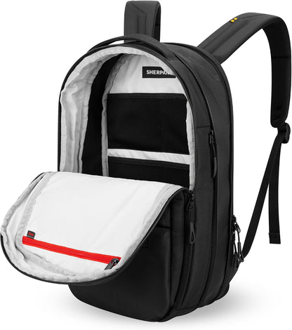 Camden Pro Convertible Backpack for Men Women, Travel Commuter Laptop Backpack & Shoulder Bag, RFID Carry On Personal Item, Expandable, Fits 15.6 Inch Laptop, Travel Gift (Dune)