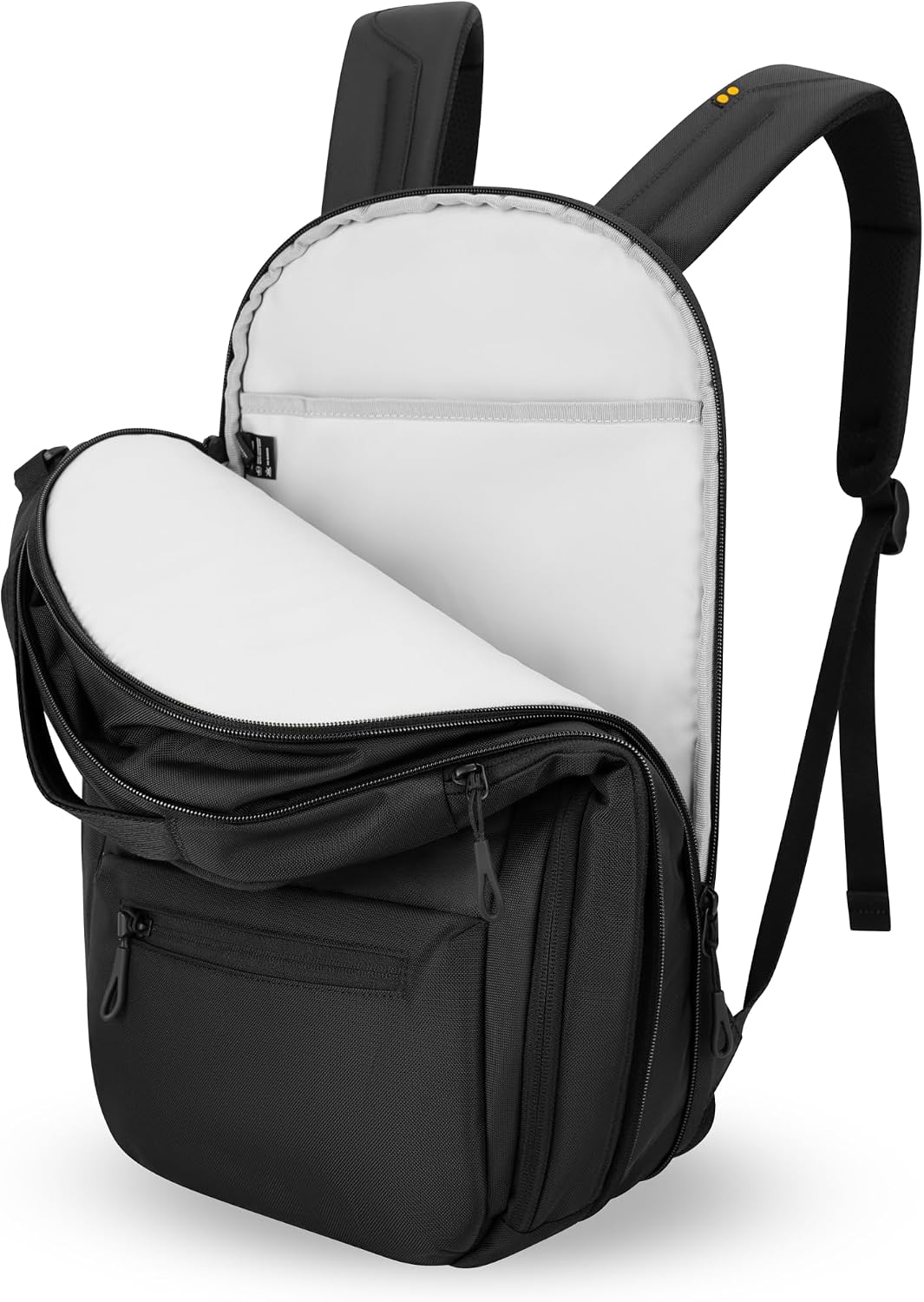 Camden Pro Convertible Backpack for Men Women, Travel Commuter Laptop Backpack & Shoulder Bag, RFID Carry On Personal Item, Expandable, Fits 15.6 Inch Laptop, Travel Gift (Dune)