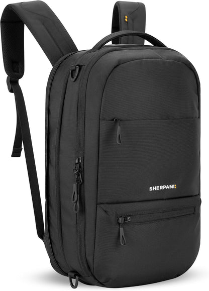 Camden Pro Convertible Backpack for Men Women, Travel Commuter Laptop Backpack & Shoulder Bag, RFID Carry On Personal Item, Expandable, Fits 15.6 Inch Laptop, Travel Gift (Dune)