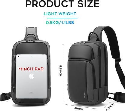 Sling Bag, Large Men's Cross Body bags, Men's Shoulder Bags for Work, Walking, Travel, Hiking…