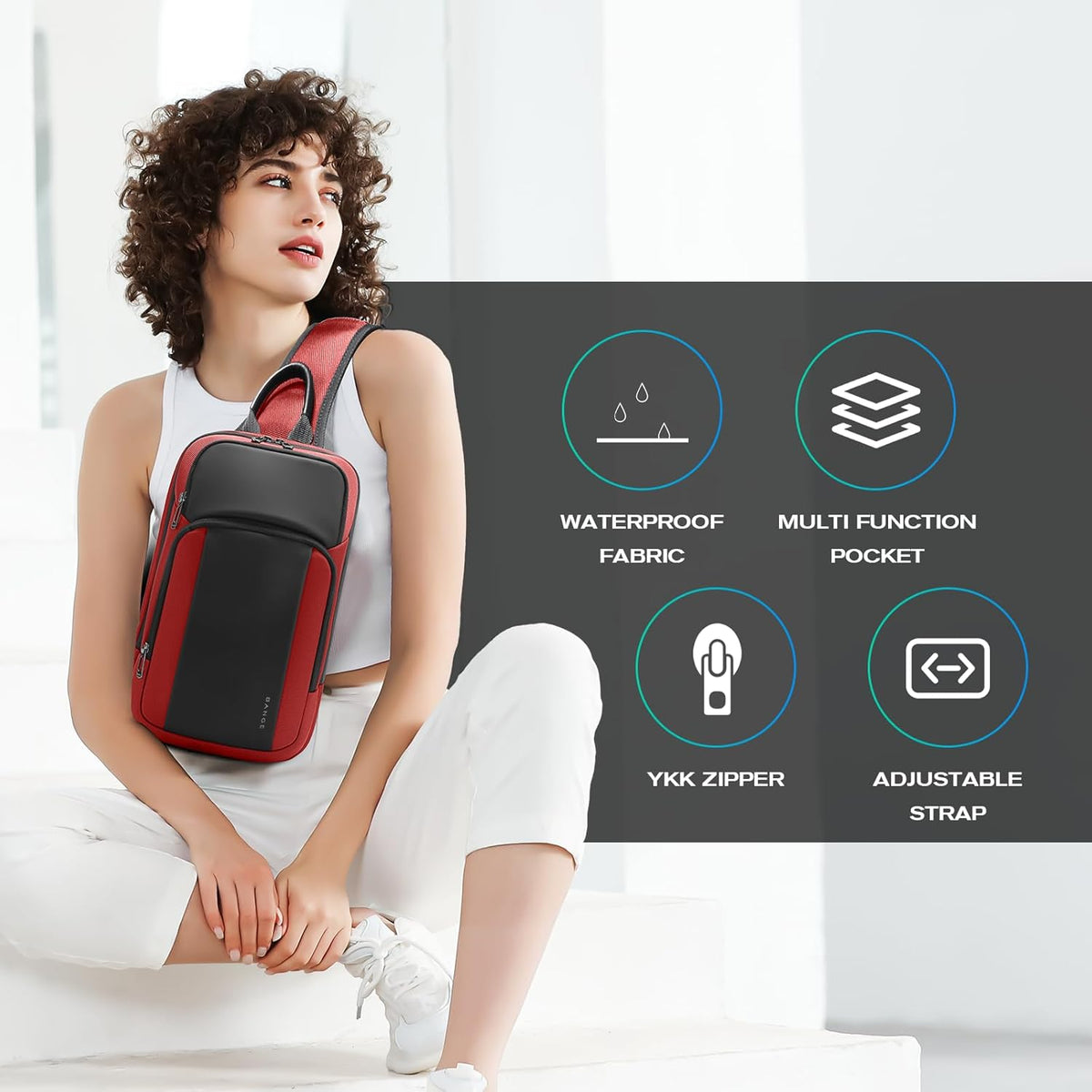 Sling Bag, Large Men's Cross Body bags, Men's Shoulder Bags for Work, Walking, Travel, Hiking…