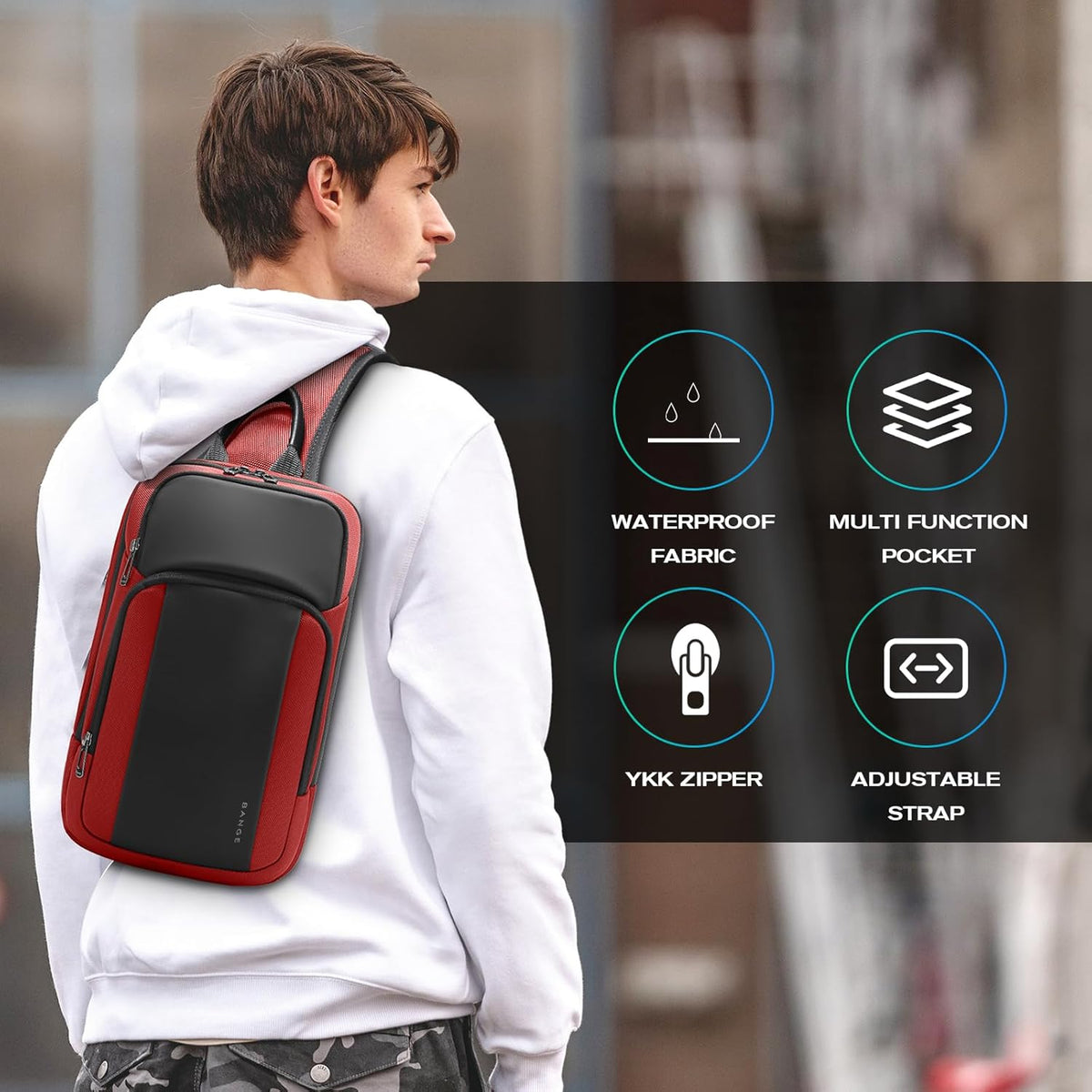 Sling Bag, Large Men's Cross Body bags, Men's Shoulder Bags for Work, Walking, Travel, Hiking…