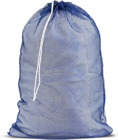 Mesh XL Laundry Bag - Durable, Machine Washable with Secure Drawstring Closure - Perfect for College Dorms, Laundromats, Apartments (Black, Large 24" x 36")
