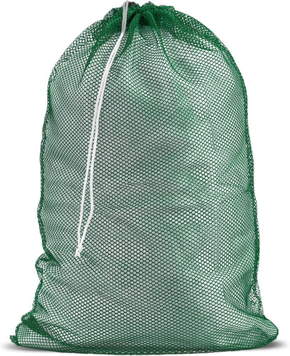 Mesh XL Laundry Bag - Durable, Machine Washable with Secure Drawstring Closure - Perfect for College Dorms, Laundromats, Apartments (Black, Large 24" x 36")