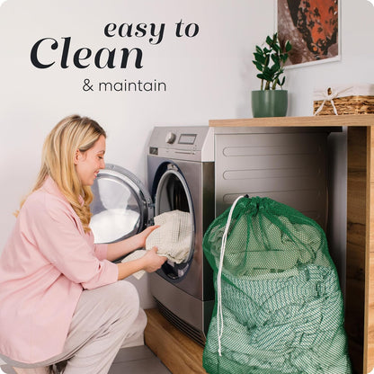 Mesh XL Laundry Bag - Durable, Machine Washable with Secure Drawstring Closure - Perfect for College Dorms, Laundromats, Apartments (Black, Large 24" x 36")