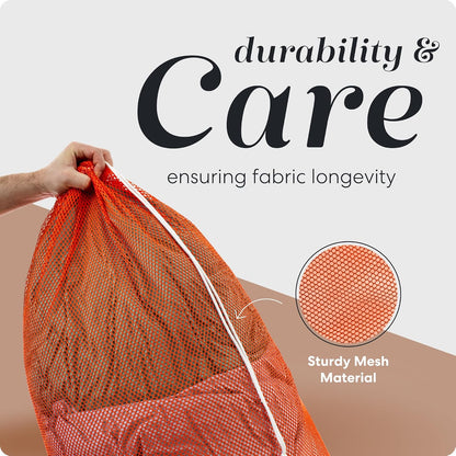 Mesh XL Laundry Bag - Durable, Machine Washable with Secure Drawstring Closure - Perfect for College Dorms, Laundromats, Apartments (Black, Large 24" x 36")