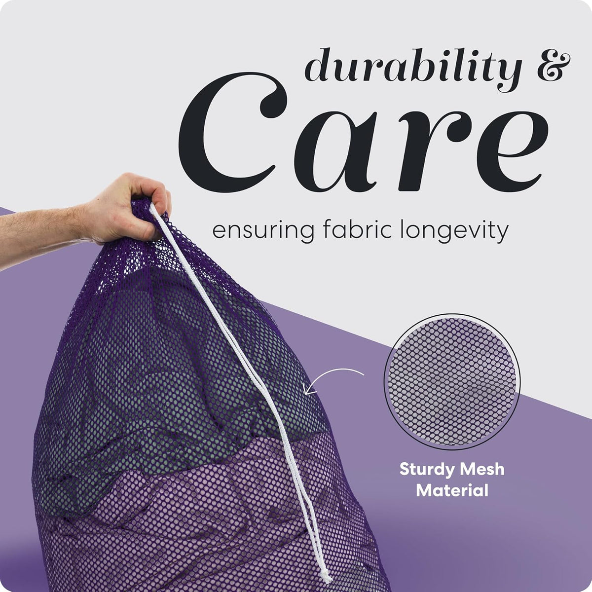 Mesh XL Laundry Bag - Durable, Machine Washable with Secure Drawstring Closure - Perfect for College Dorms, Laundromats, Apartments (Black, Large 24" x 36")
