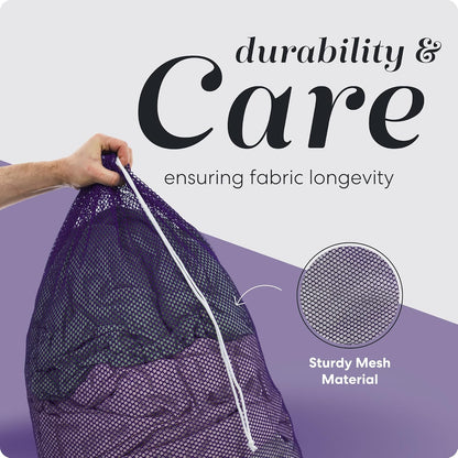 Mesh XL Laundry Bag - Durable, Machine Washable with Secure Drawstring Closure - Perfect for College Dorms, Laundromats, Apartments (Black, Large 24" x 36")