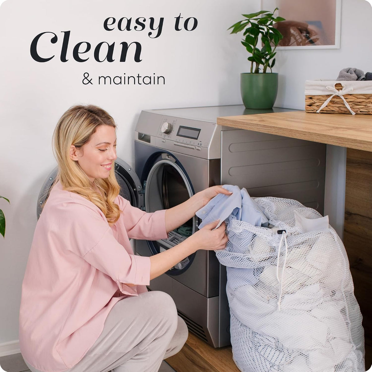 Mesh XL Laundry Bag - Durable, Machine Washable with Secure Drawstring Closure - Perfect for College Dorms, Laundromats, Apartments (Black, Large 24" x 36")