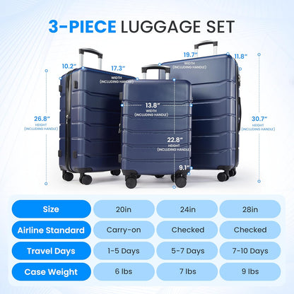 20 Inch Hardside Carry On Luggage, Suitcase with Double Spinner Wheels & TSA Lock, Hard Shell Suitcase, Expandable Rolling Lightweight Luggage, White
