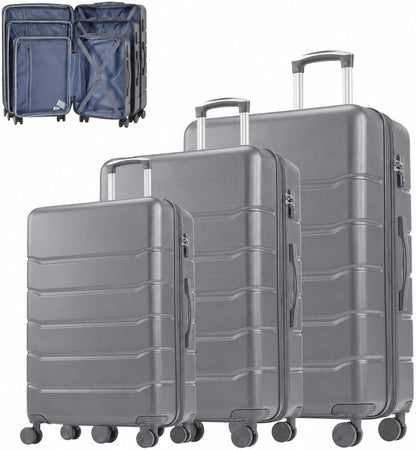20 Inch Hardside Carry On Luggage, Suitcase with Double Spinner Wheels & TSA Lock, Hard Shell Suitcase, Expandable Rolling Lightweight Luggage, White