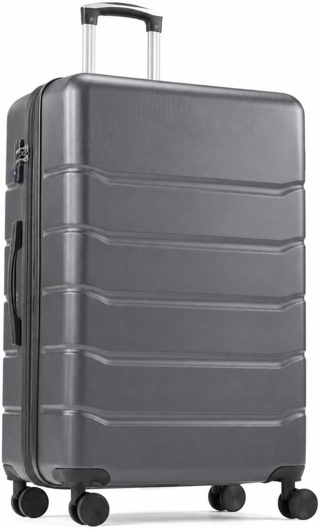 20 Inch Hardside Carry On Luggage, Suitcase with Double Spinner Wheels & TSA Lock, Hard Shell Suitcase, Expandable Rolling Lightweight Luggage, White