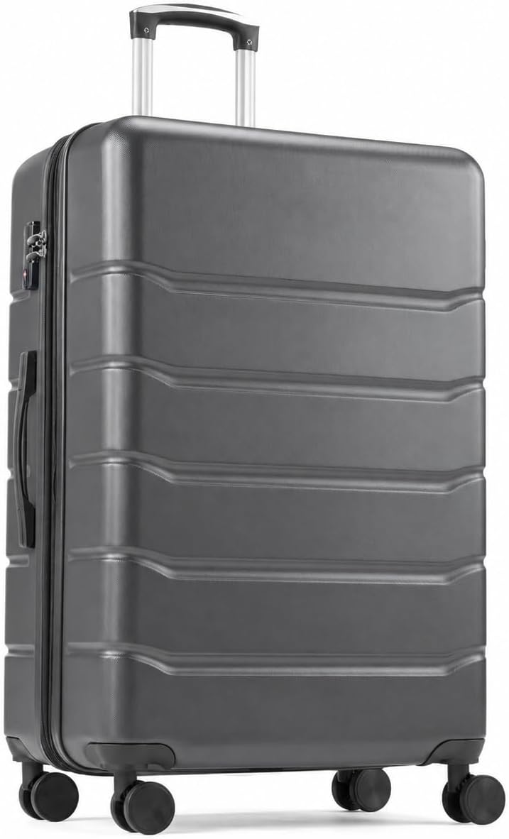 20 Inch Hardside Carry On Luggage, Suitcase with Double Spinner Wheels & TSA Lock, Hard Shell Suitcase, Expandable Rolling Lightweight Luggage, White