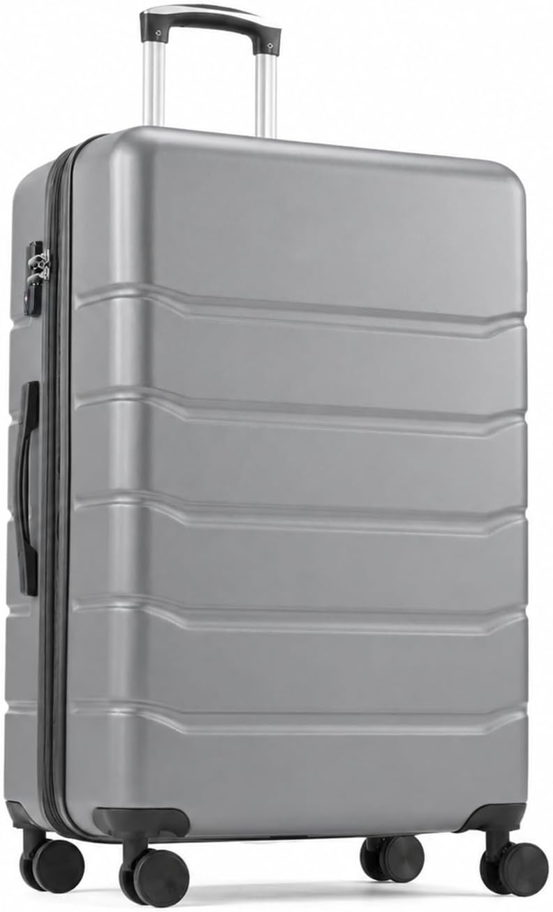 20 Inch Hardside Carry On Luggage, Suitcase with Double Spinner Wheels & TSA Lock, Hard Shell Suitcase, Expandable Rolling Lightweight Luggage, White