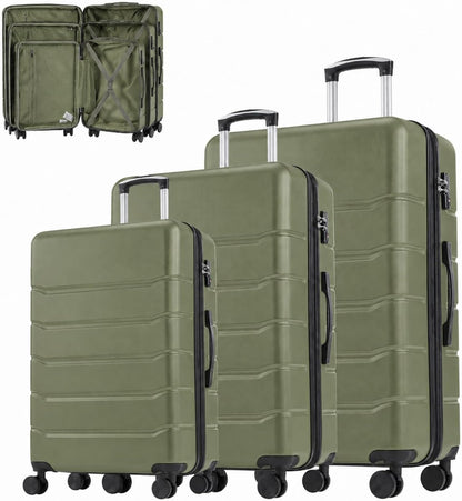 20 Inch Hardside Carry On Luggage, Suitcase with Double Spinner Wheels & TSA Lock, Hard Shell Suitcase, Expandable Rolling Lightweight Luggage, White
