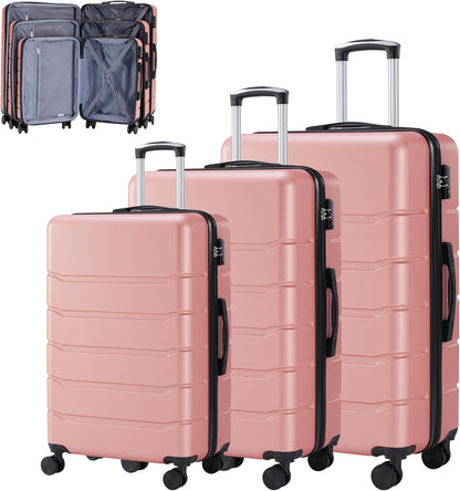 20 Inch Hardside Carry On Luggage, Suitcase with Double Spinner Wheels & TSA Lock, Hard Shell Suitcase, Expandable Rolling Lightweight Luggage, White