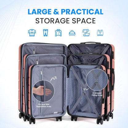 20 Inch Hardside Carry On Luggage, Suitcase with Double Spinner Wheels & TSA Lock, Hard Shell Suitcase, Expandable Rolling Lightweight Luggage, White