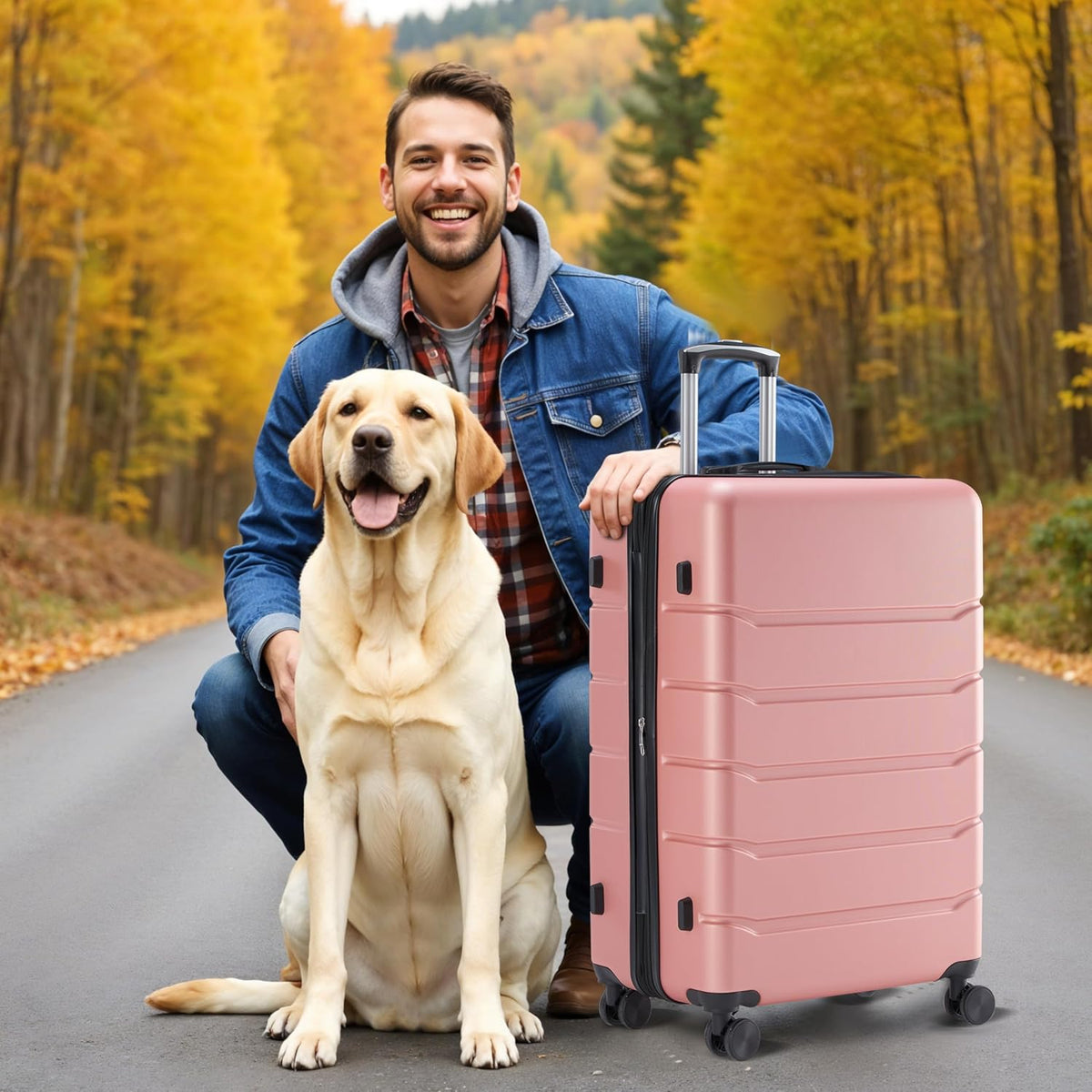 20 Inch Hardside Carry On Luggage, Suitcase with Double Spinner Wheels & TSA Lock, Hard Shell Suitcase, Expandable Rolling Lightweight Luggage, White