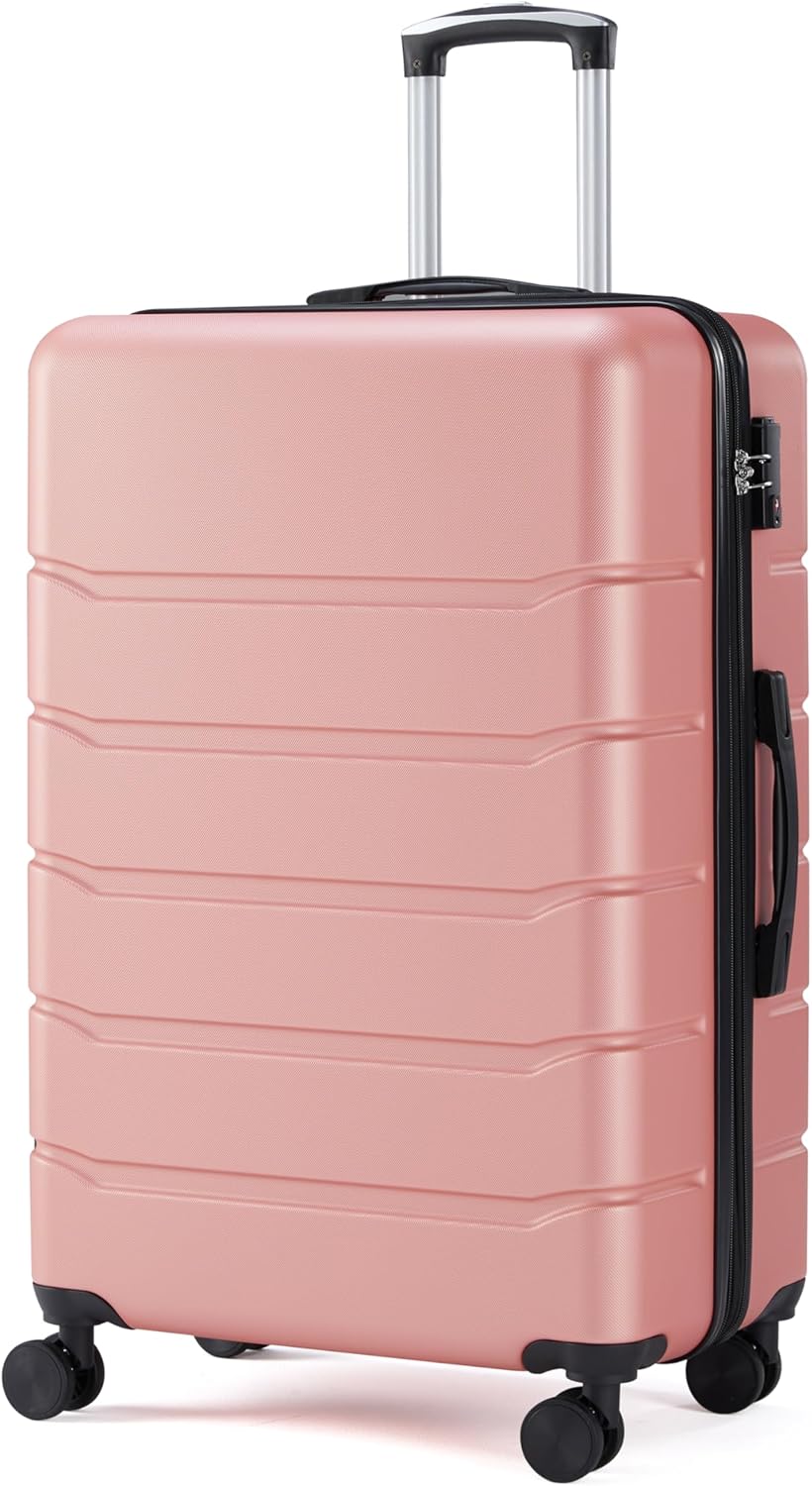 20 Inch Hardside Carry On Luggage, Suitcase with Double Spinner Wheels & TSA Lock, Hard Shell Suitcase, Expandable Rolling Lightweight Luggage, White