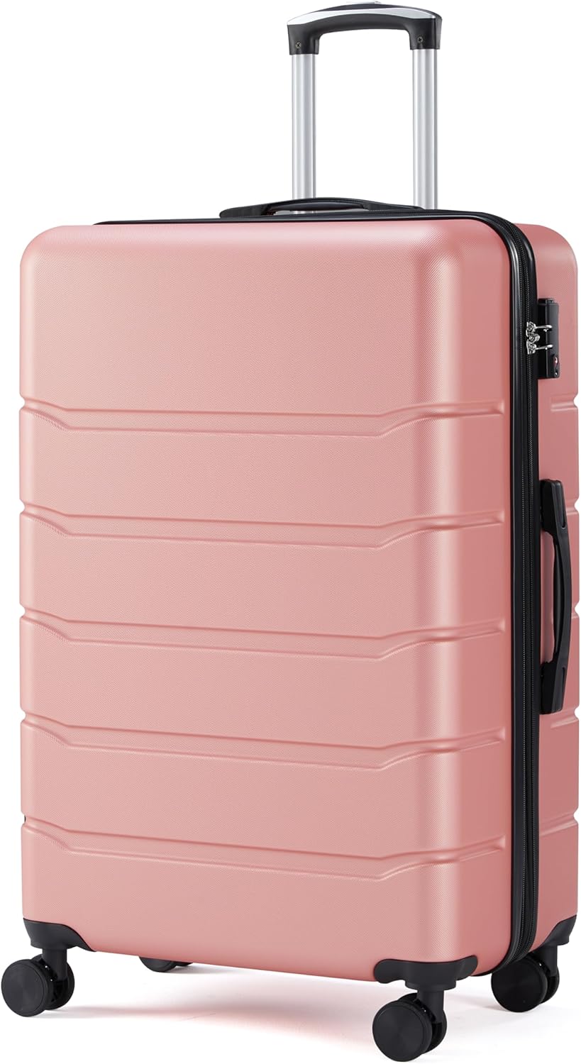 20 Inch Hardside Carry On Luggage, Suitcase with Double Spinner Wheels & TSA Lock, Hard Shell Suitcase, Expandable Rolling Lightweight Luggage, White