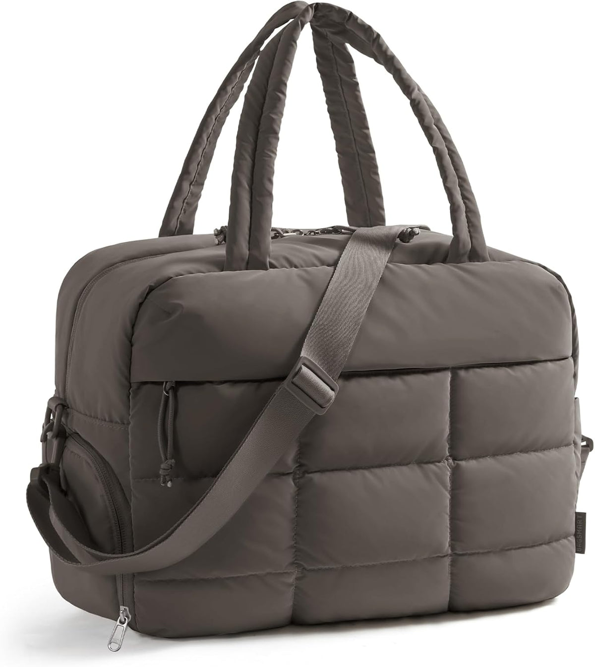 Gym Bag for Women, Carry on Travel Duffel Bag, Water-resistant Weekender with Shoe Compartment for Gym Travel Work, Dim Gray, Medium