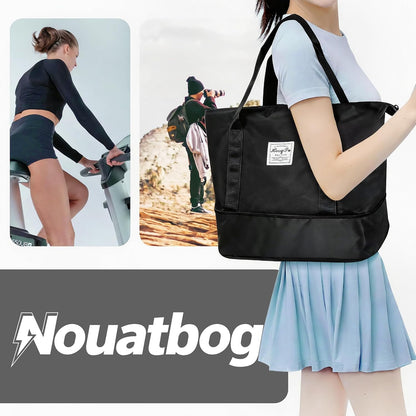 Large Capacity Foldable Travel Duffel Bag Overnight Carry on Luggage Bag Expandable Travel Bag Waterproof Weekender Bag for Women and Men,Sports Gym Bags for Tourism Flight