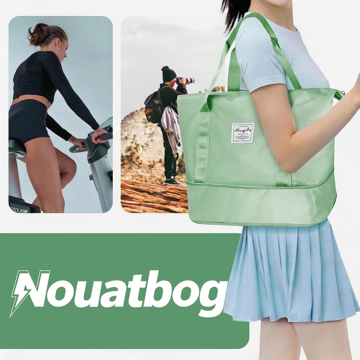 Large Capacity Foldable Travel Duffel Bag Overnight Carry on Luggage Bag Expandable Travel Bag Waterproof Weekender Bag for Women and Men,Sports Gym Bags for Tourism Flight