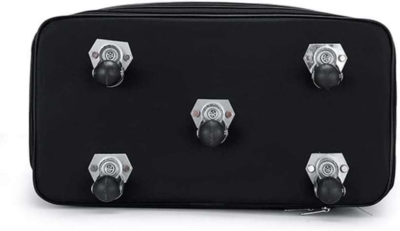 Expandable Extra Large Travel Oxford Duffel Bag with Wheels Waterproof Lightweight Traveling Foldable Suitcase (Black, L - 6 wheels)