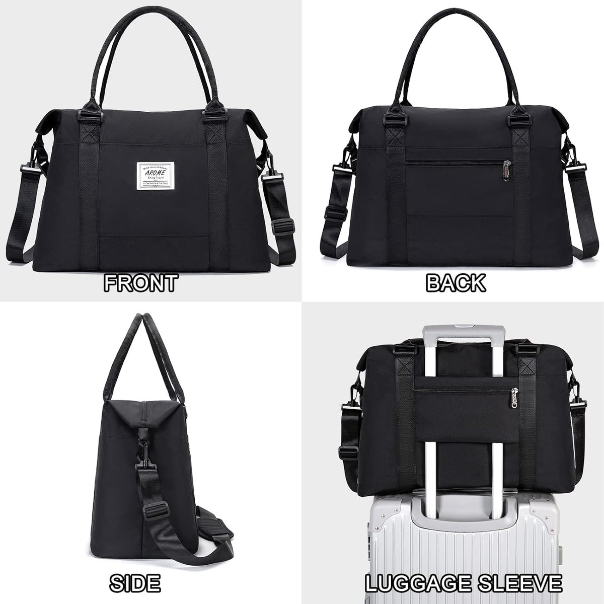 Weekender Bags for Women, Travel Duffel Bag Overnight Weekend Bag Sports Gym Tote Bag with Wet Pocket & Flight Approved