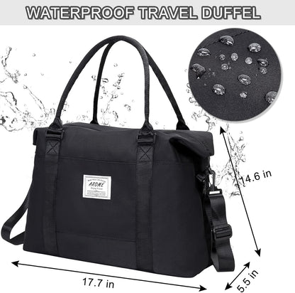 Weekender Bags for Women, Travel Duffel Bag Overnight Weekend Bag Sports Gym Tote Bag with Wet Pocket & Flight Approved