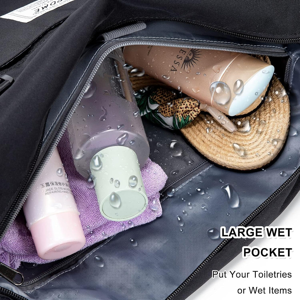 Weekender Bags for Women, Travel Duffel Bag Overnight Weekend Bag Sports Gym Tote Bag with Wet Pocket & Flight Approved
