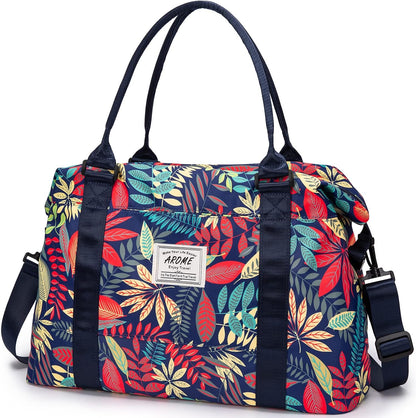 Weekender Bags for Women, Travel Duffel Bag Overnight Weekend Bag Sports Gym Tote Bag with Wet Pocket & Flight Approved