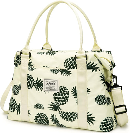 Weekender Bags for Women, Travel Duffel Bag Overnight Weekend Bag Sports Gym Tote Bag with Wet Pocket & Flight Approved