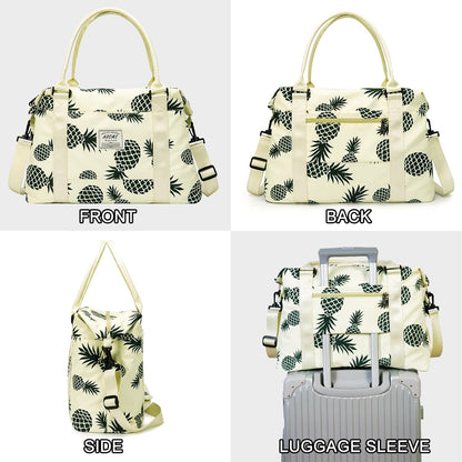 Weekender Bags for Women, Travel Duffel Bag Overnight Weekend Bag Sports Gym Tote Bag with Wet Pocket & Flight Approved