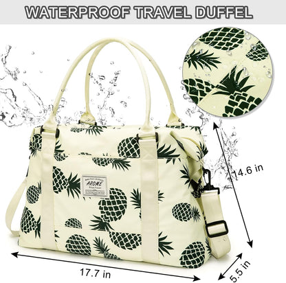 Weekender Bags for Women, Travel Duffel Bag Overnight Weekend Bag Sports Gym Tote Bag with Wet Pocket & Flight Approved