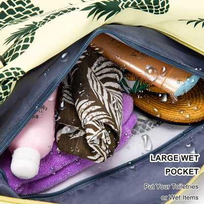 Weekender Bags for Women, Travel Duffel Bag Overnight Weekend Bag Sports Gym Tote Bag with Wet Pocket & Flight Approved