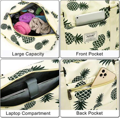 Weekender Bags for Women, Travel Duffel Bag Overnight Weekend Bag Sports Gym Tote Bag with Wet Pocket & Flight Approved