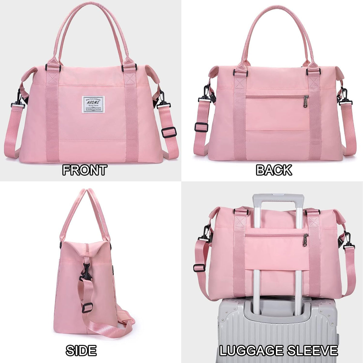 Weekender Bags for Women, Travel Duffel Bag Overnight Weekend Bag Sports Gym Tote Bag with Wet Pocket & Flight Approved