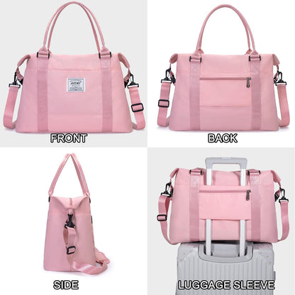 Weekender Bags for Women, Travel Duffel Bag Overnight Weekend Bag Sports Gym Tote Bag with Wet Pocket & Flight Approved