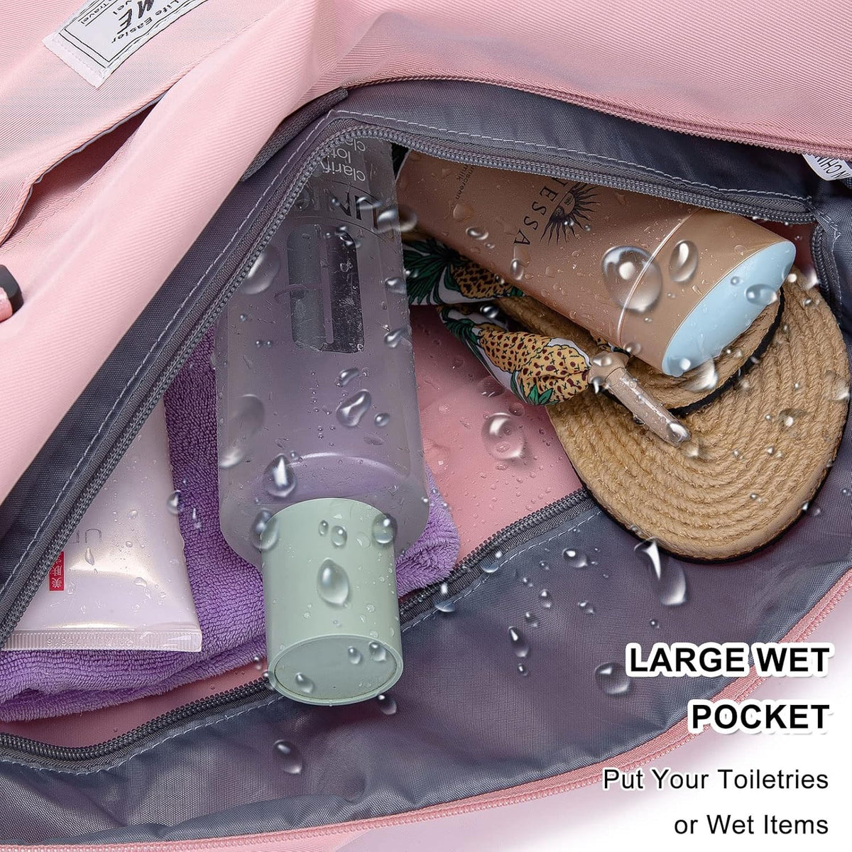 Weekender Bags for Women, Travel Duffel Bag Overnight Weekend Bag Sports Gym Tote Bag with Wet Pocket & Flight Approved