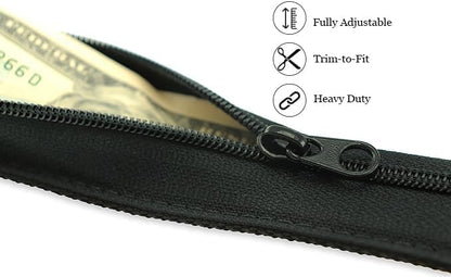 Dakota Travel Money Belt with Hidden Zipper (Black, Adult)