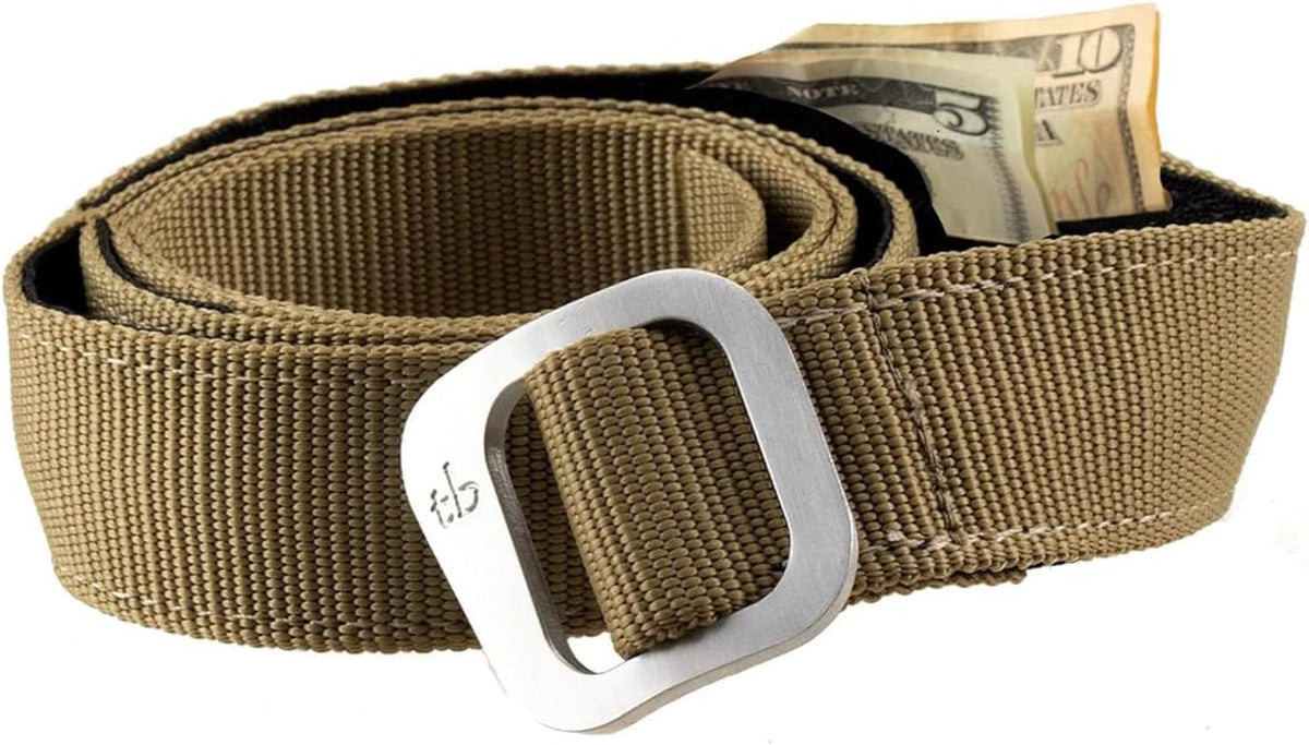 Dakota Travel Money Belt with Hidden Zipper (Black, Adult)