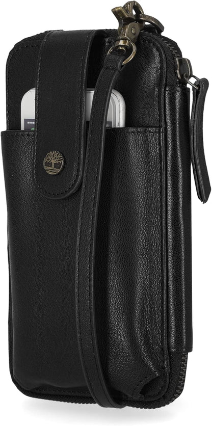 Women's RFID Leather Phone Crossbody Wallet Bag