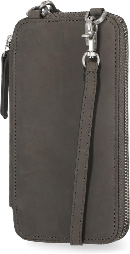 Women's RFID Leather Phone Crossbody Wallet Bag