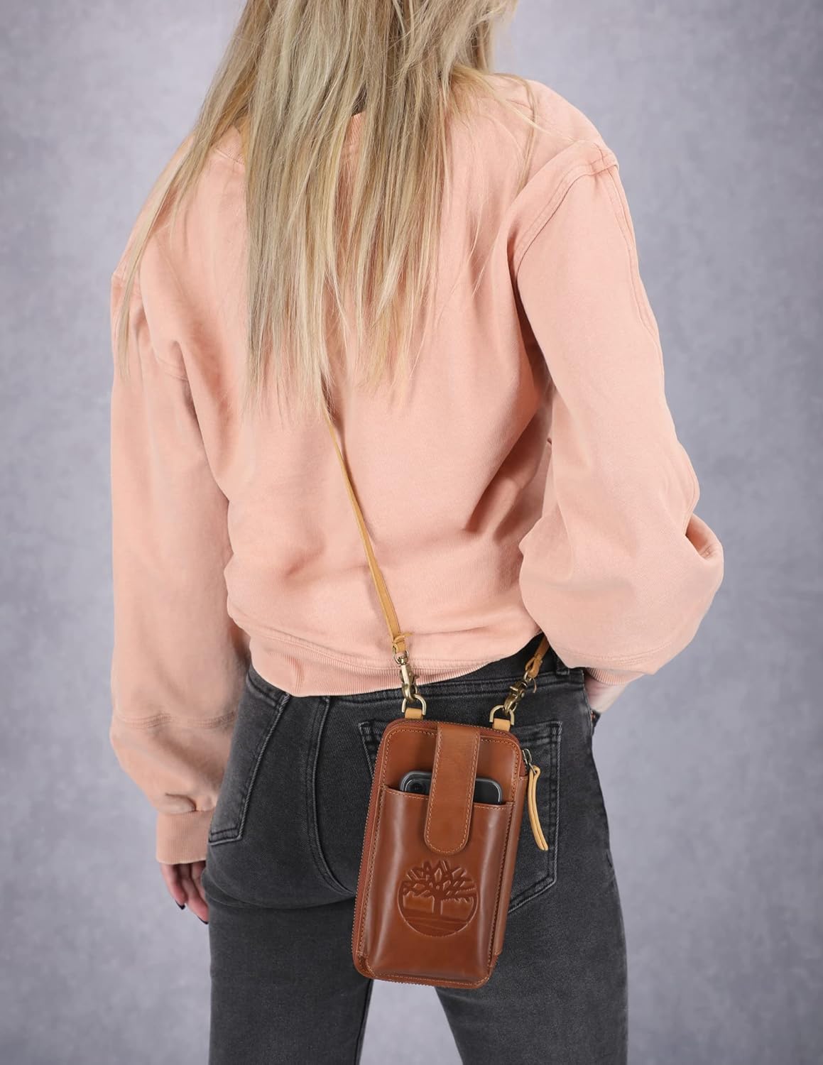 Women's RFID Leather Phone Crossbody Wallet Bag