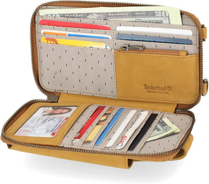 Women's RFID Leather Phone Crossbody Wallet Bag
