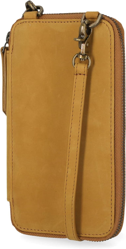 Women's RFID Leather Phone Crossbody Wallet Bag