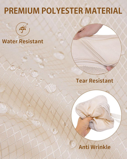 Compression Packing Cubes 10 Sets, Packing Organizers, Extensible Suitcase Organiser Bags, Travel Organizer Cubes for Travel Essentials Beige