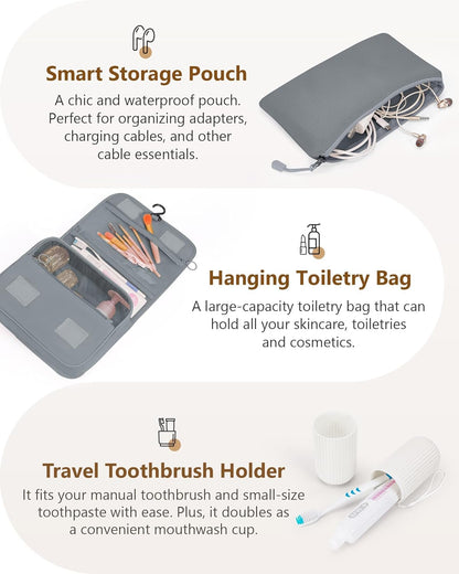 Compression Packing Cubes 10 Sets, Packing Organizers, Extensible Suitcase Organiser Bags, Travel Organizer Cubes for Travel Essentials Beige